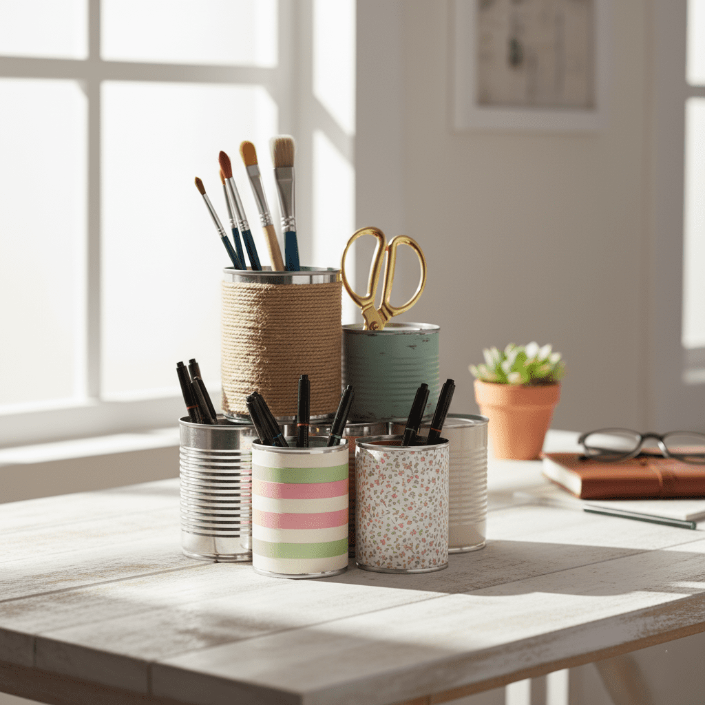 Easy DIY Tin Can Organizers: A Chic Upcycling Project for Your Home